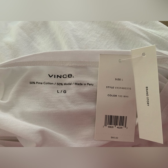 VINCE Essential Crewneck Tee. Size L. MSRP $80 - Picture 13 of 13